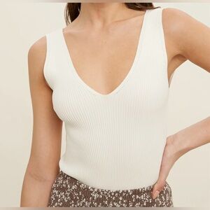 Wishlist White Ribbed Bodysuit